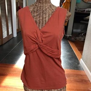 CAbi Sleeveless Knotted Tank.